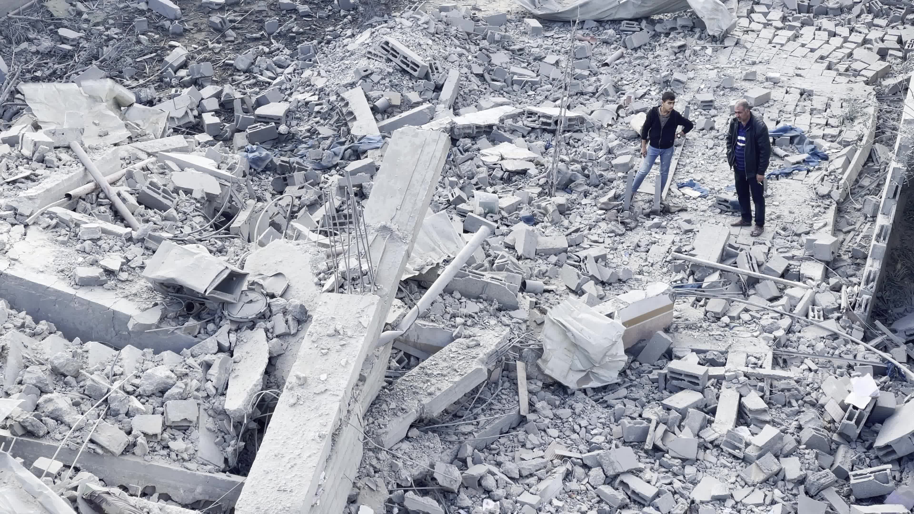 Aftermath of Israeli Air Strike In Gaza, Palestine