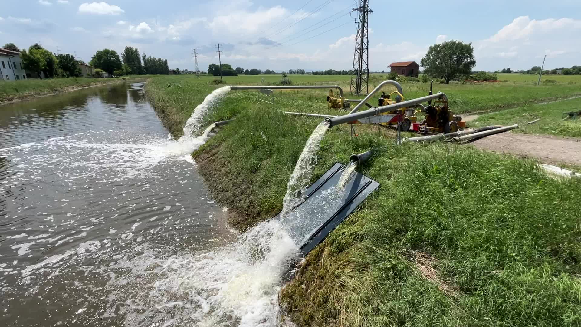 Flood damages in Conselice in Emilia Romagna
