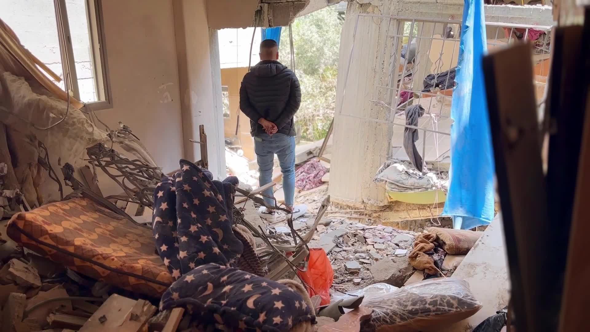 Aftermath of Israeli airstrike in Gaza