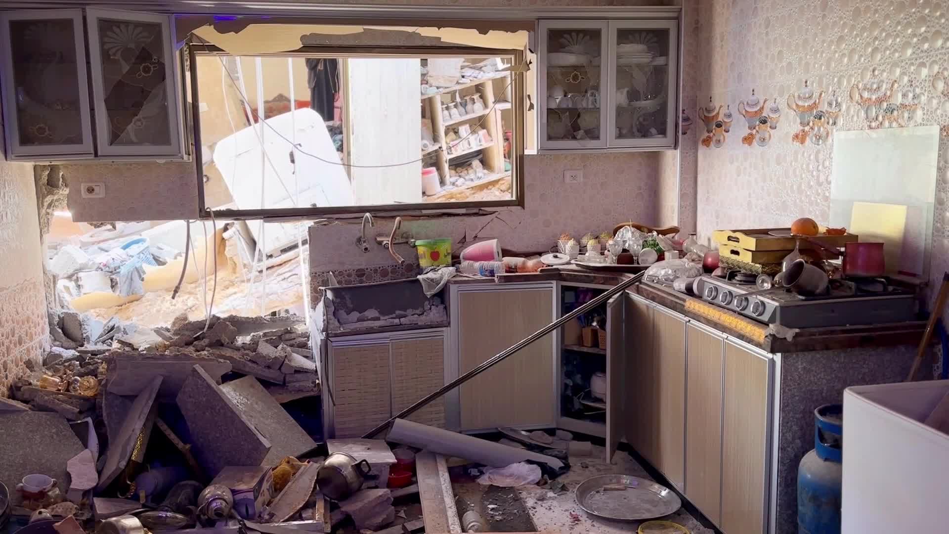 Aftermath of Israeli airstrike in Gaza