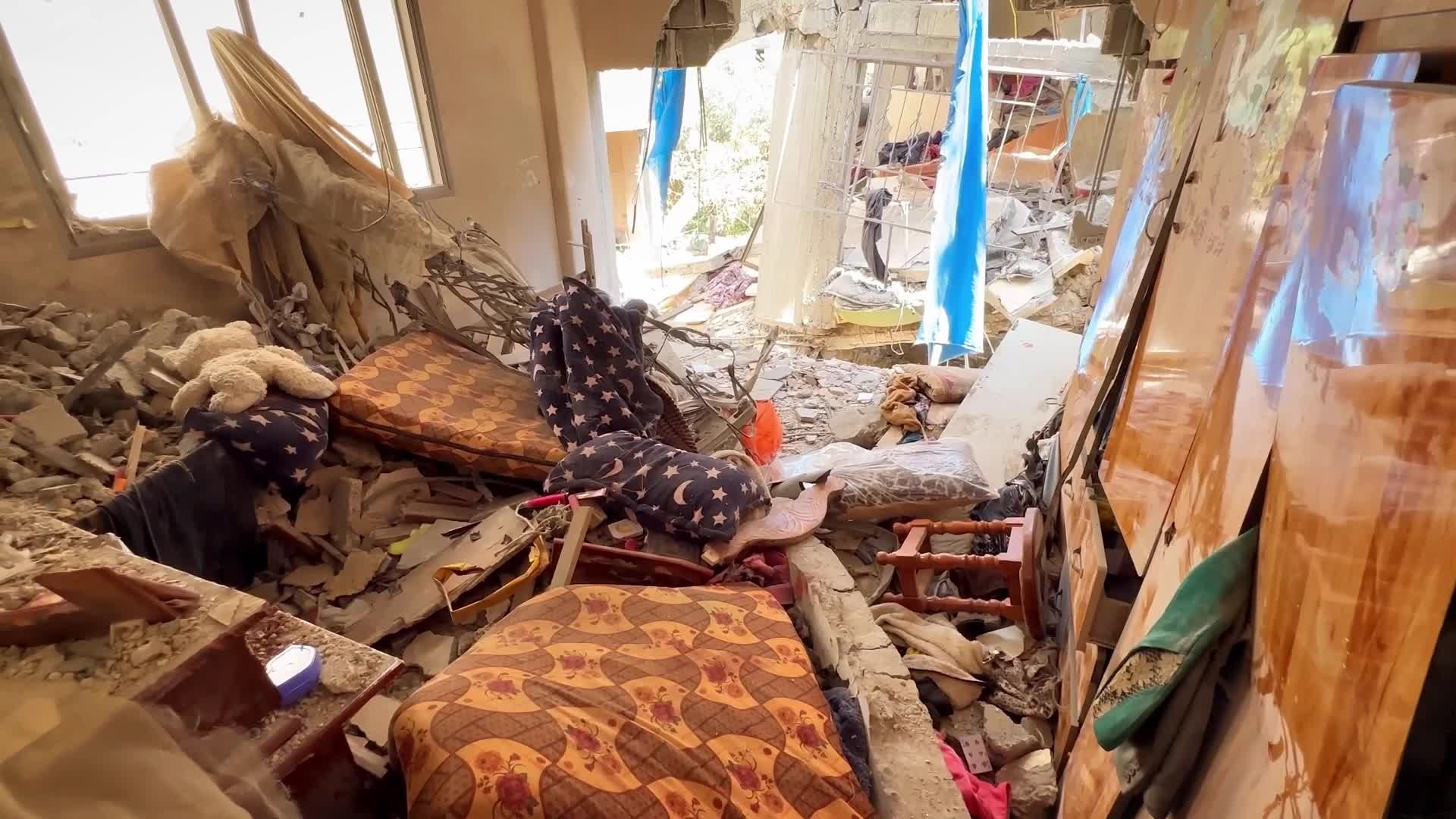Aftermath of Israeli airstrike in Gaza