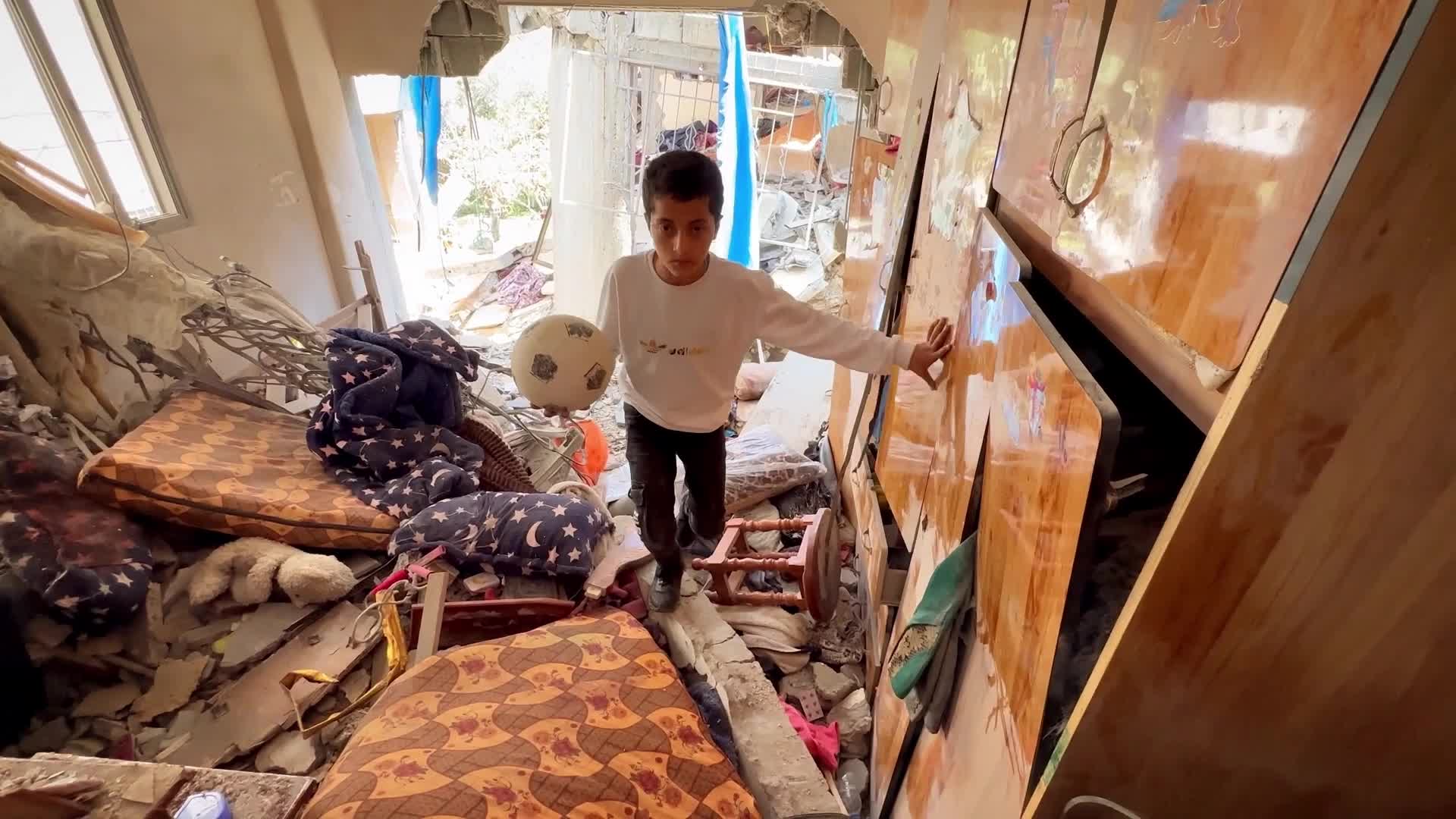 Aftermath of Israeli airstrike in Gaza
