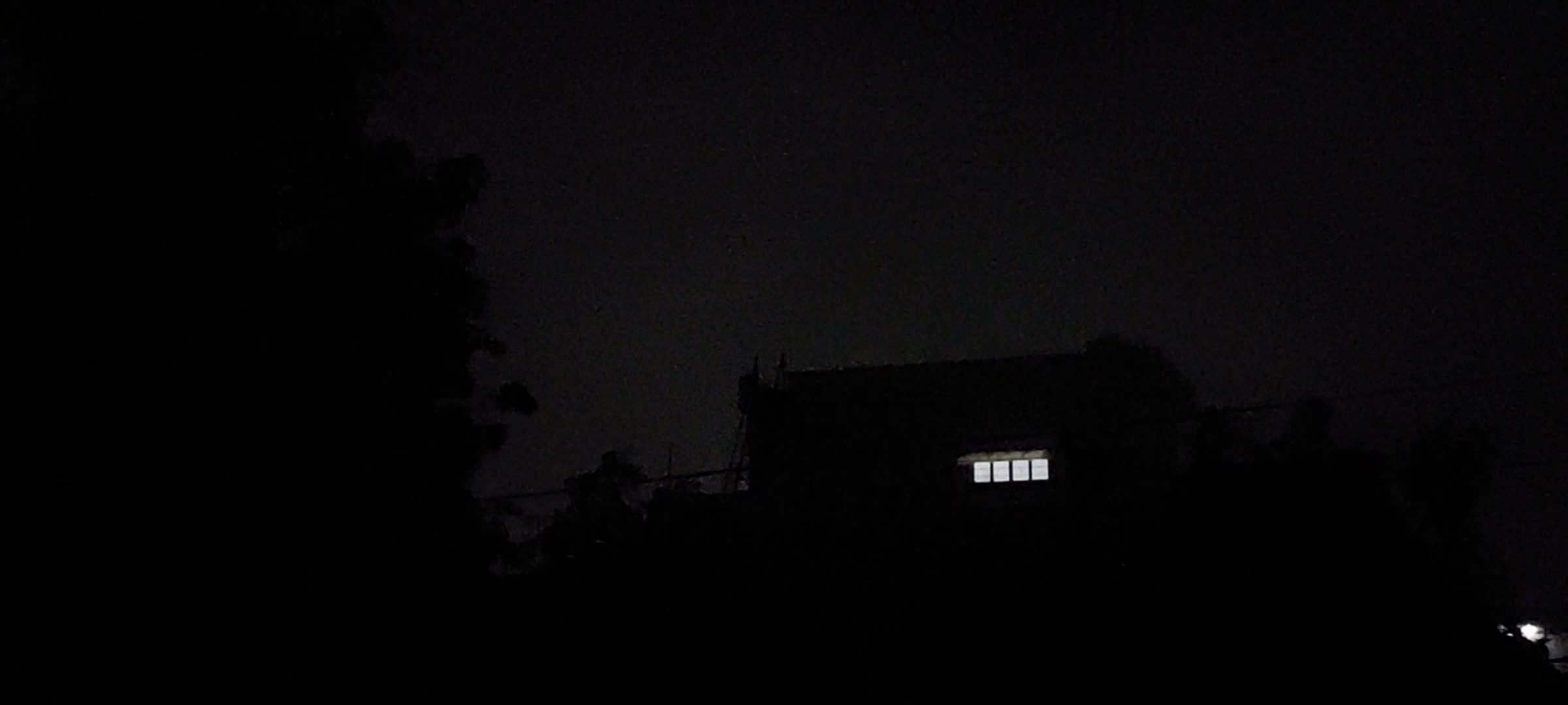 Heavy lightning strike during a thunderstorm over the city of Ajmer
