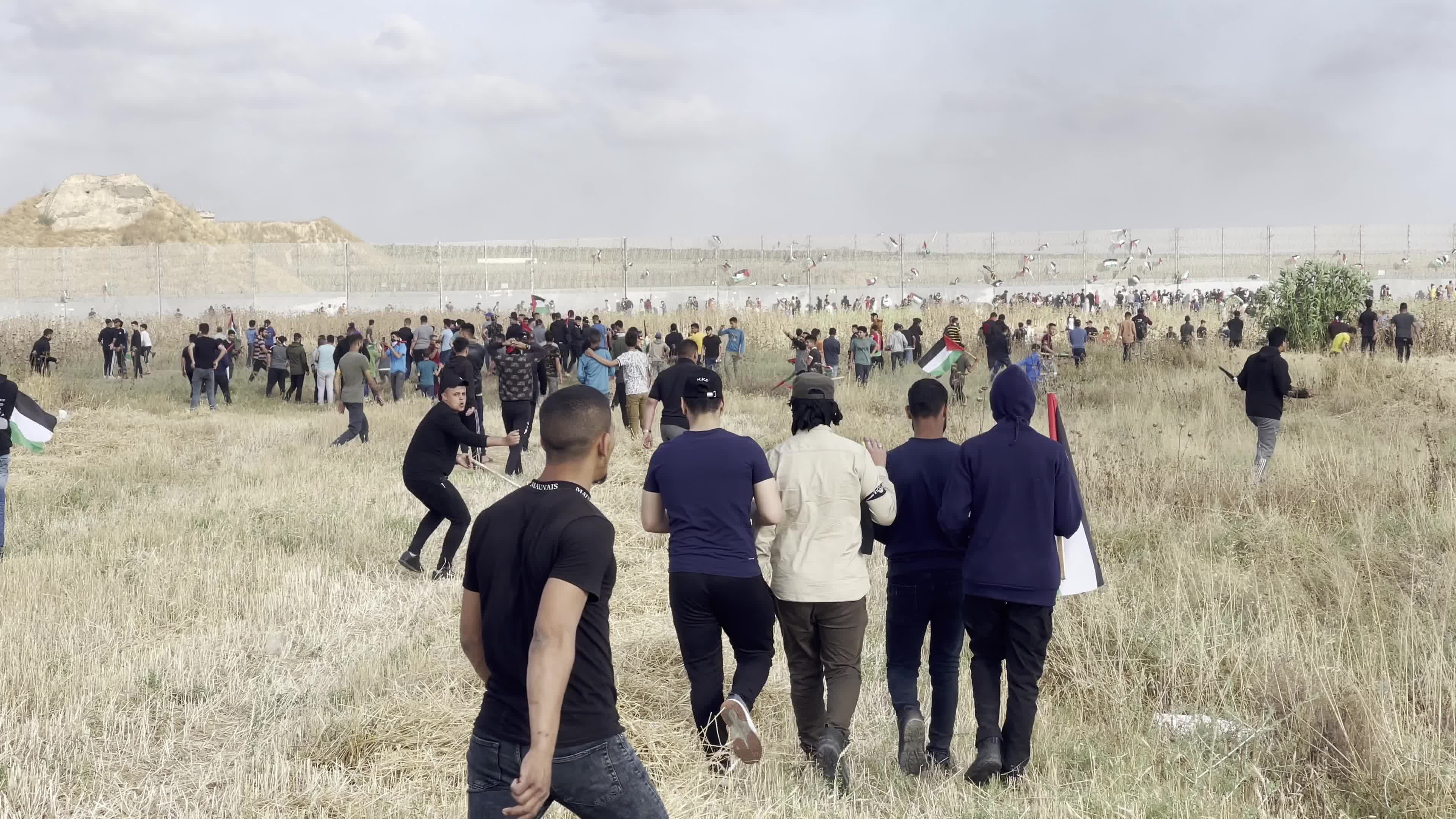 Flag March Protest In Gaza, Palestine