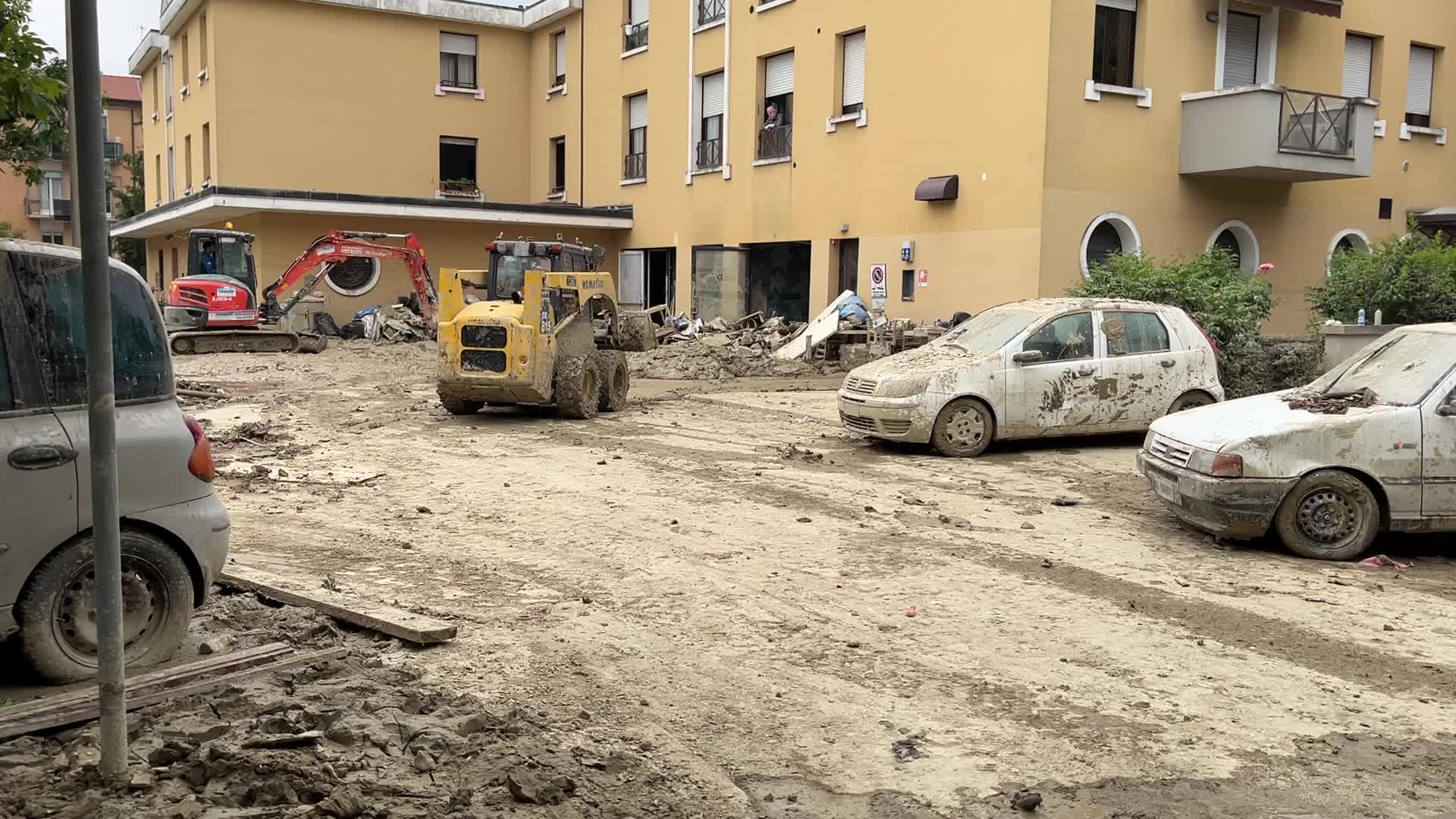 The flood damage in Faenza in Emilia Romagna