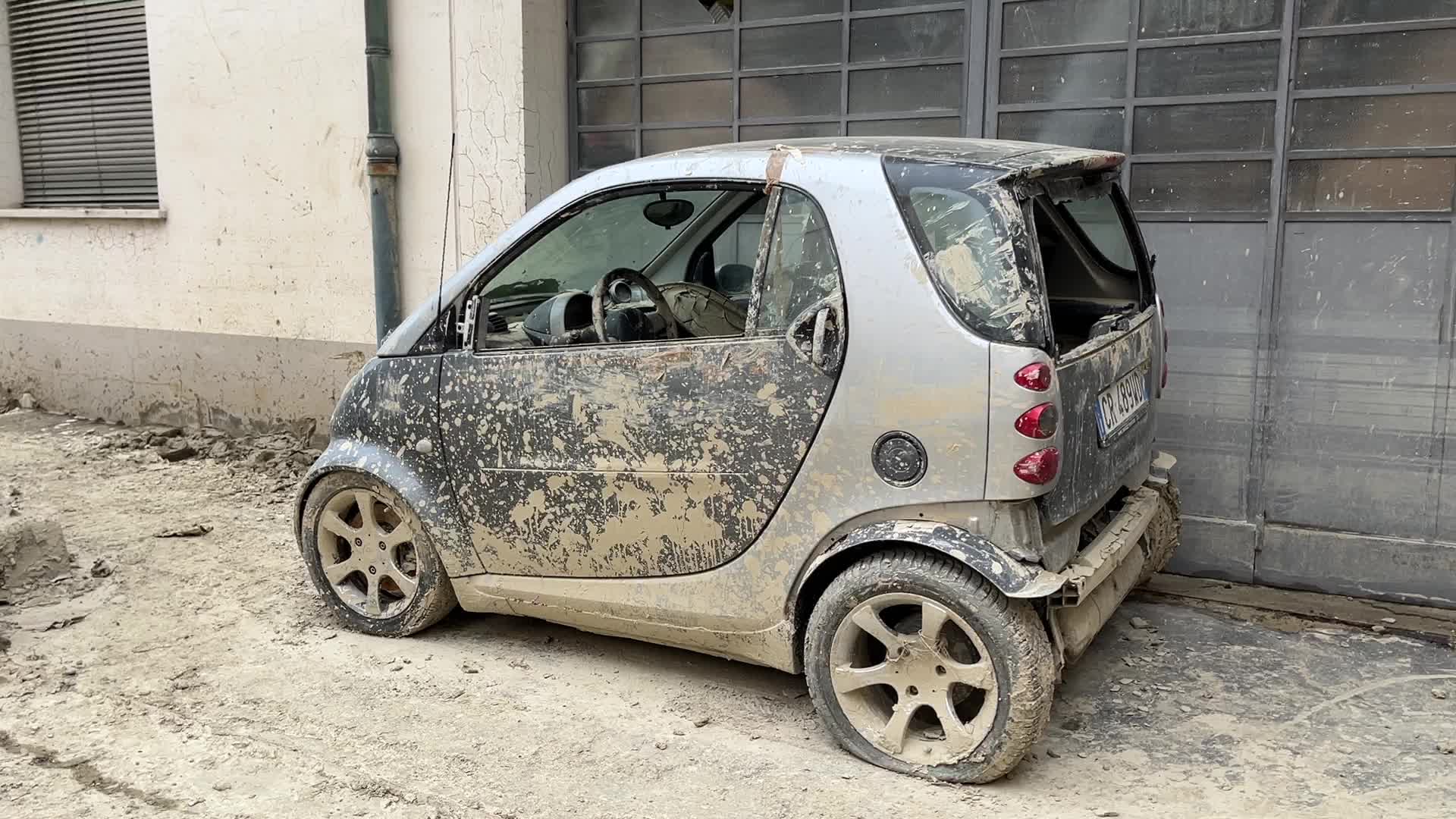 The flood damage in Faenza in Emilia Romagna