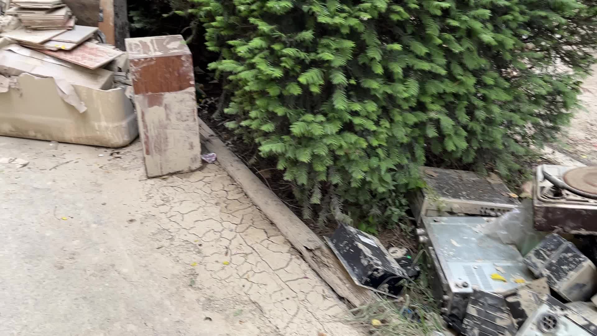 The flood damage in Faenza in Emilia Romagna