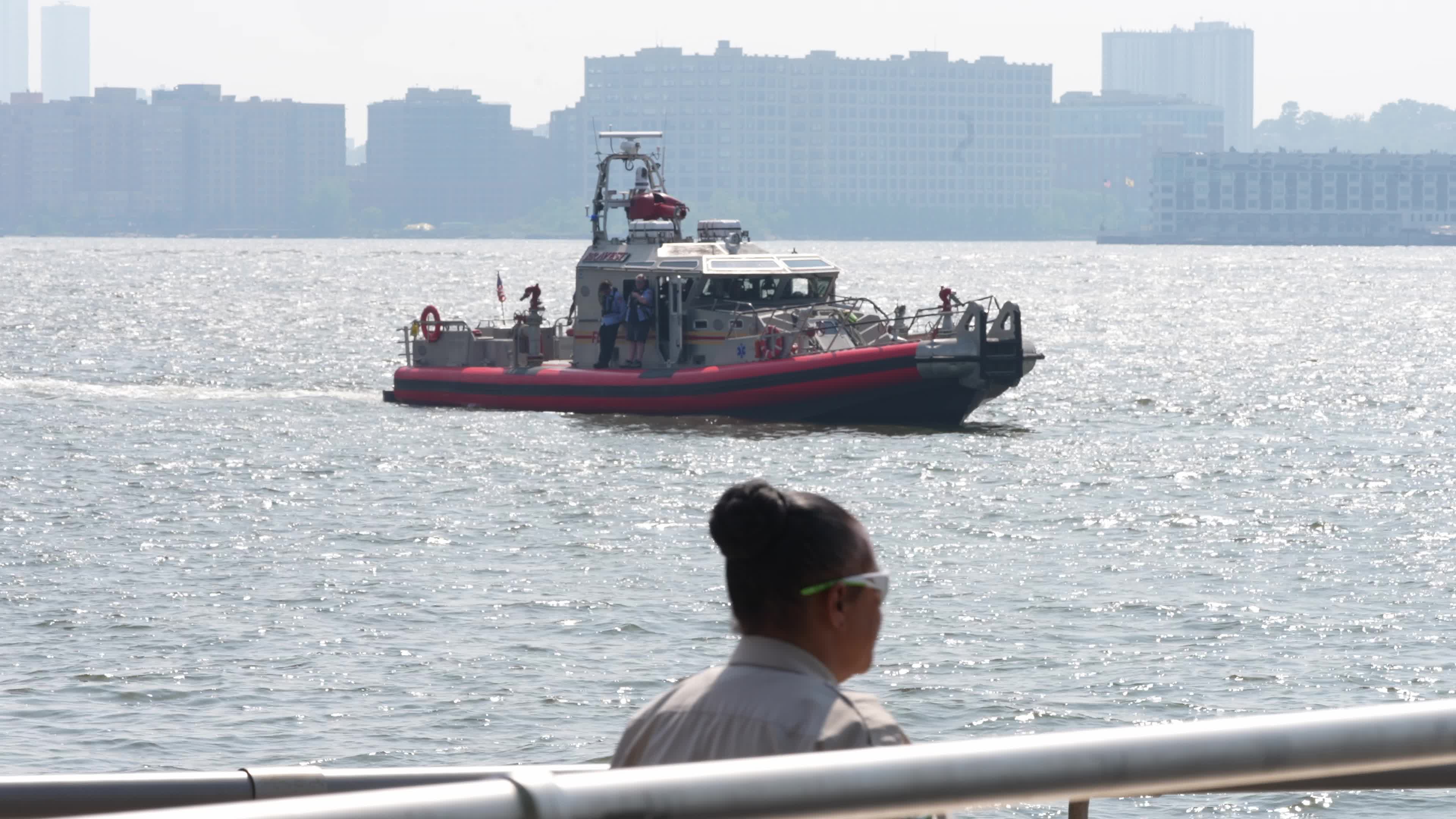 Water Rescue for a Possible Drownling Victim at Pier 84