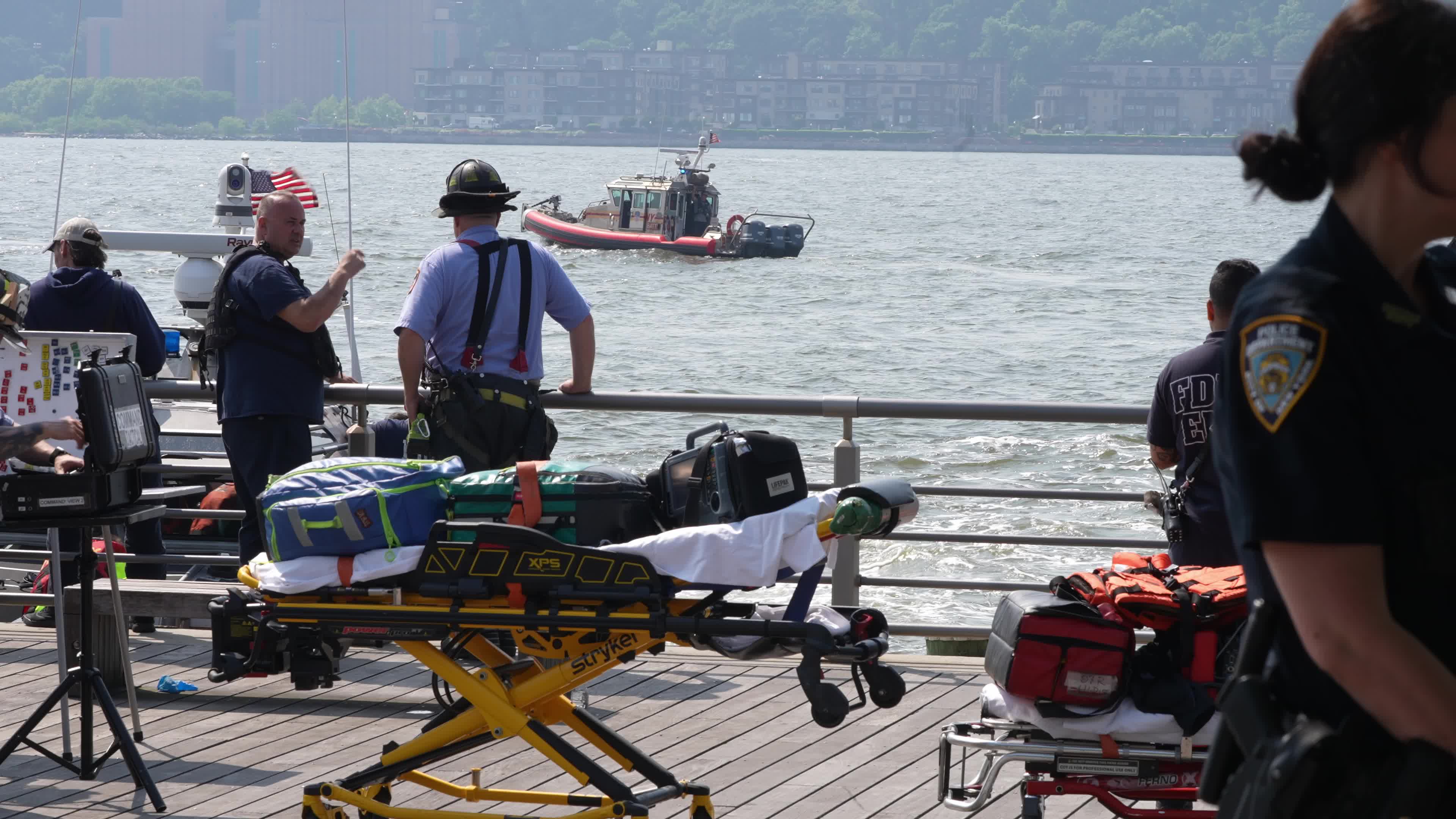 Water Rescue for a Possible Drownling Victim at Pier 84