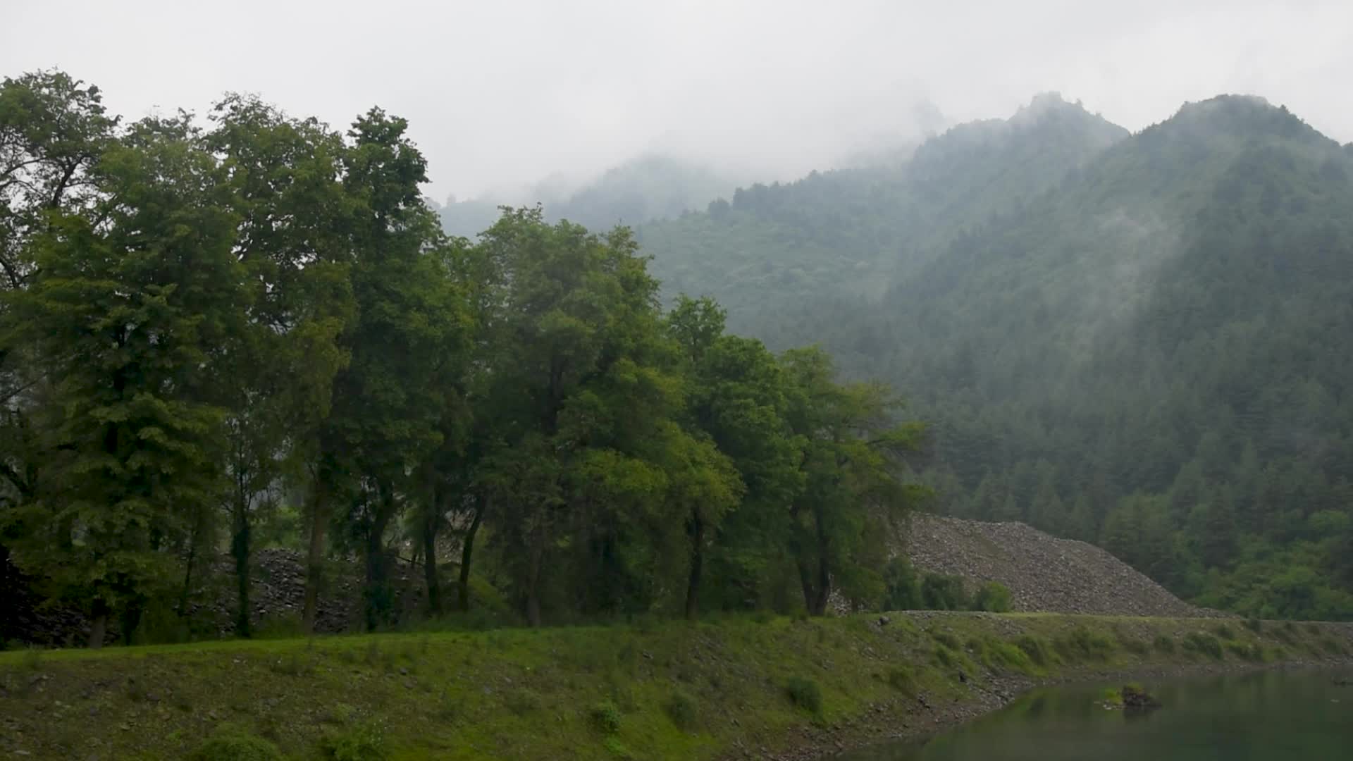 Rains in Srinagar, India.