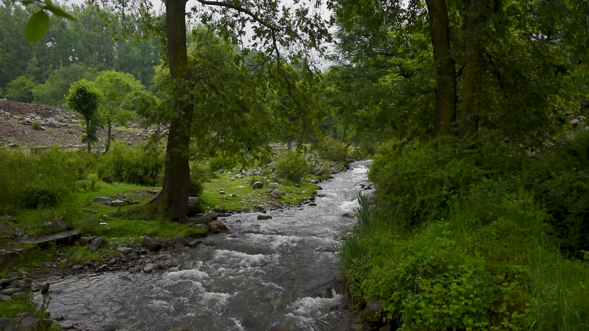 Rains in Srinagar, India.