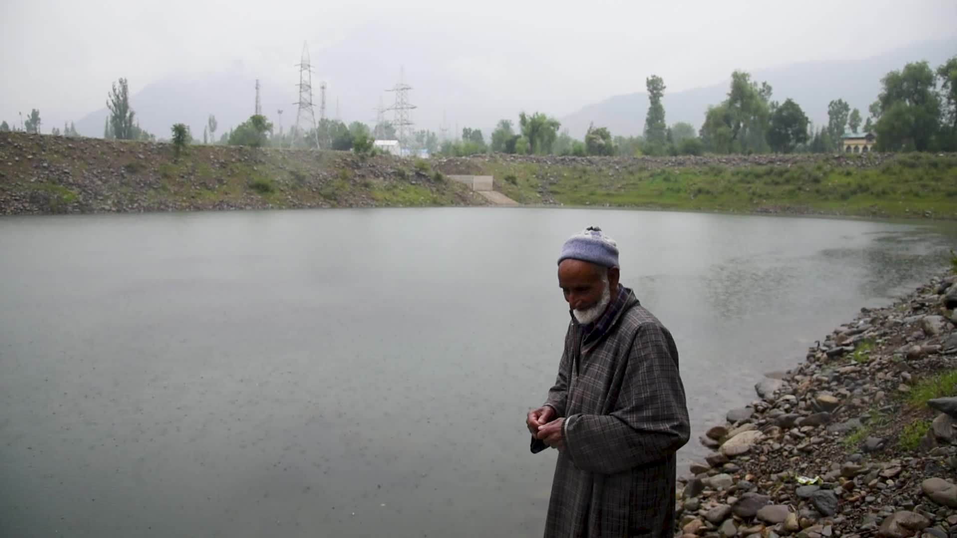 Rains in Srinagar, India.