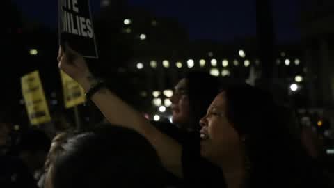 'Lights for Liberty' Demonstration In New York