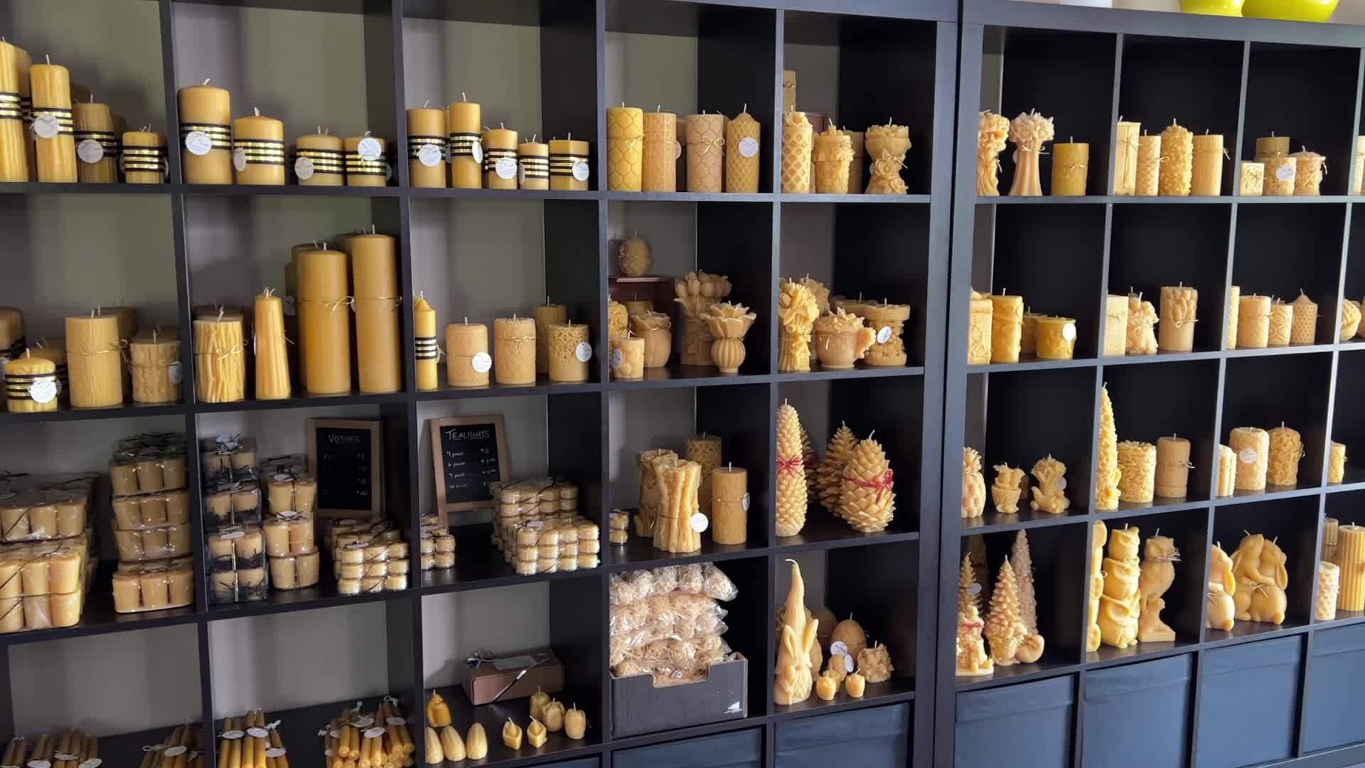 Beeswax candle production