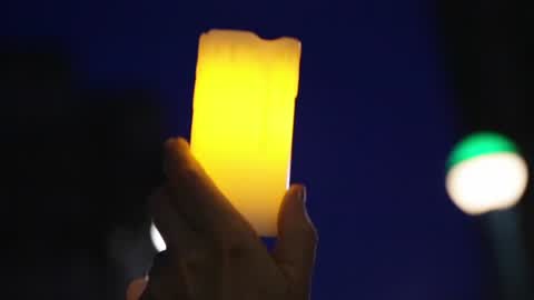 'Lights for Liberty' Demonstration In New York