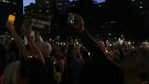 'Lights for Liberty' Demonstration In New York