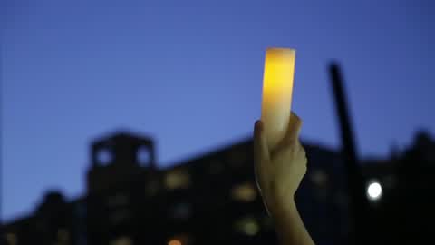 'Lights for Liberty' Demonstration In New York