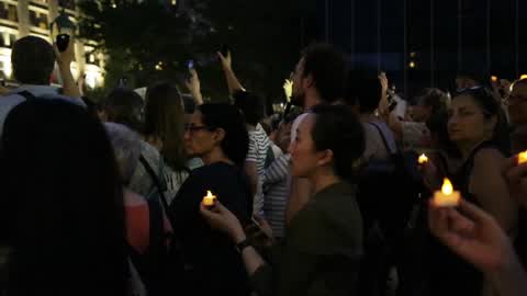 'Lights for Liberty' Demonstration In New York