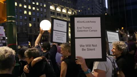 'Lights for Liberty' Demonstration In New York