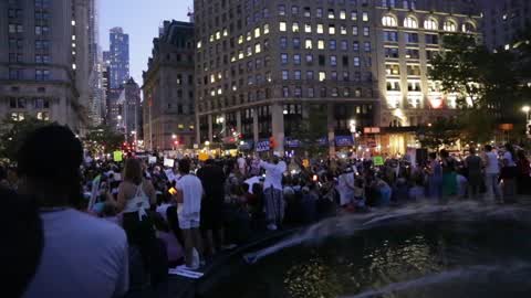 'Lights for Liberty' Demonstration In New York