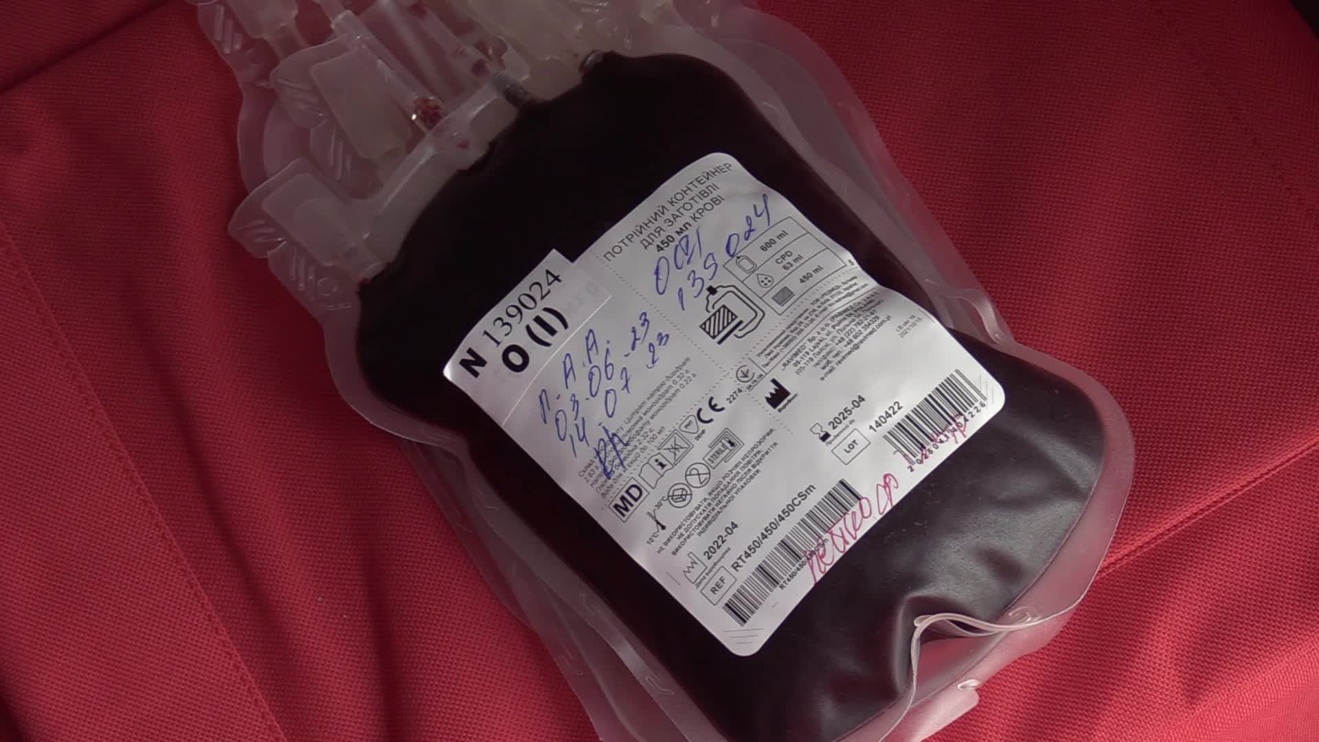 Local residents donate blood for Ukrainian Army in Kyiv, amid Russia's invasion of Ukraine.