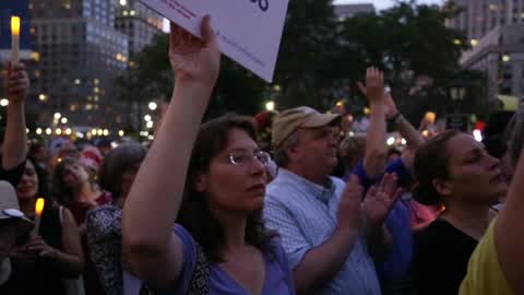 'Lights for Liberty' Demonstration In New York