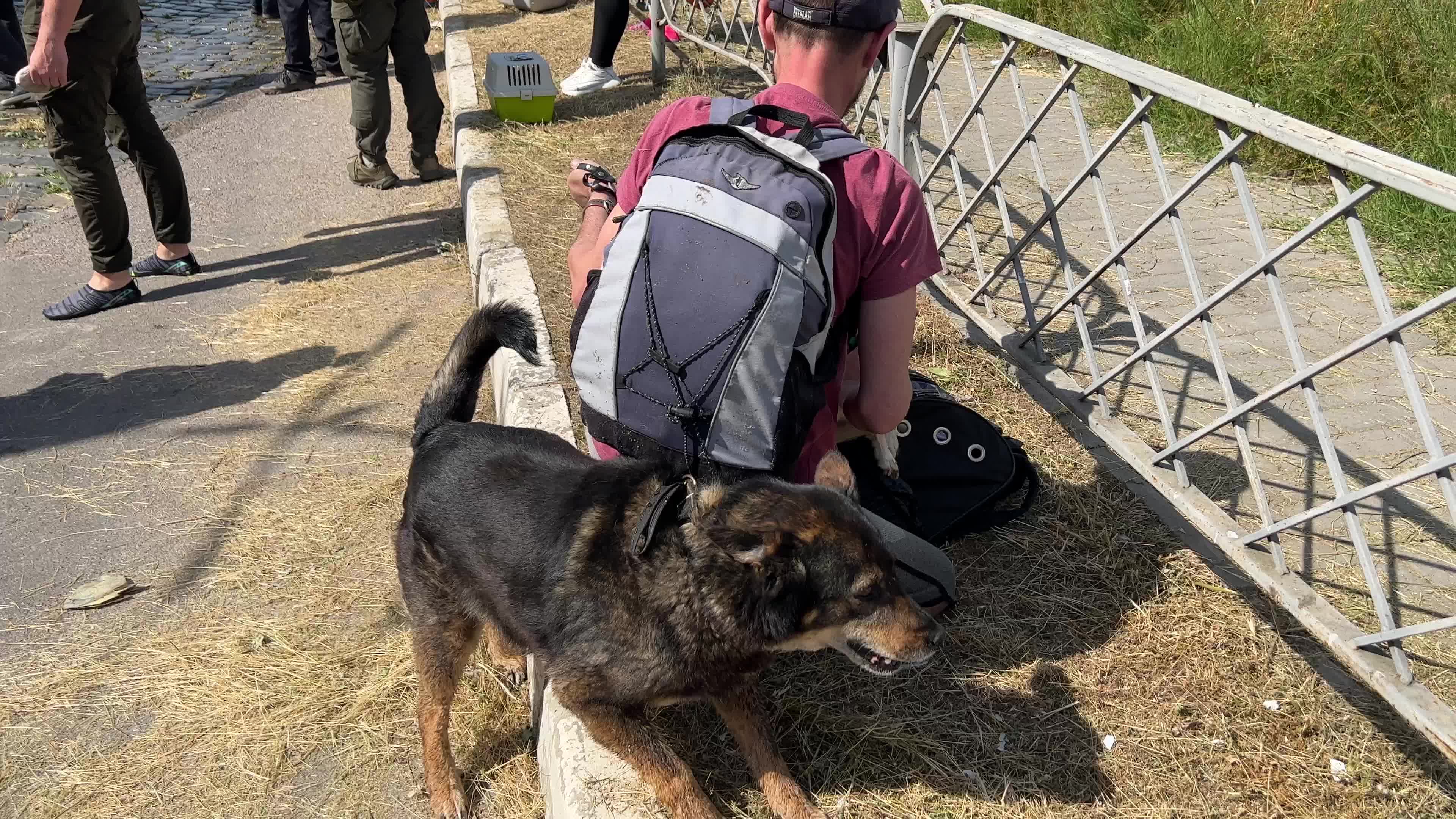 evacuated from a flooded area after the Russian military blew up a dam in Nova Kakhovka in Kherson