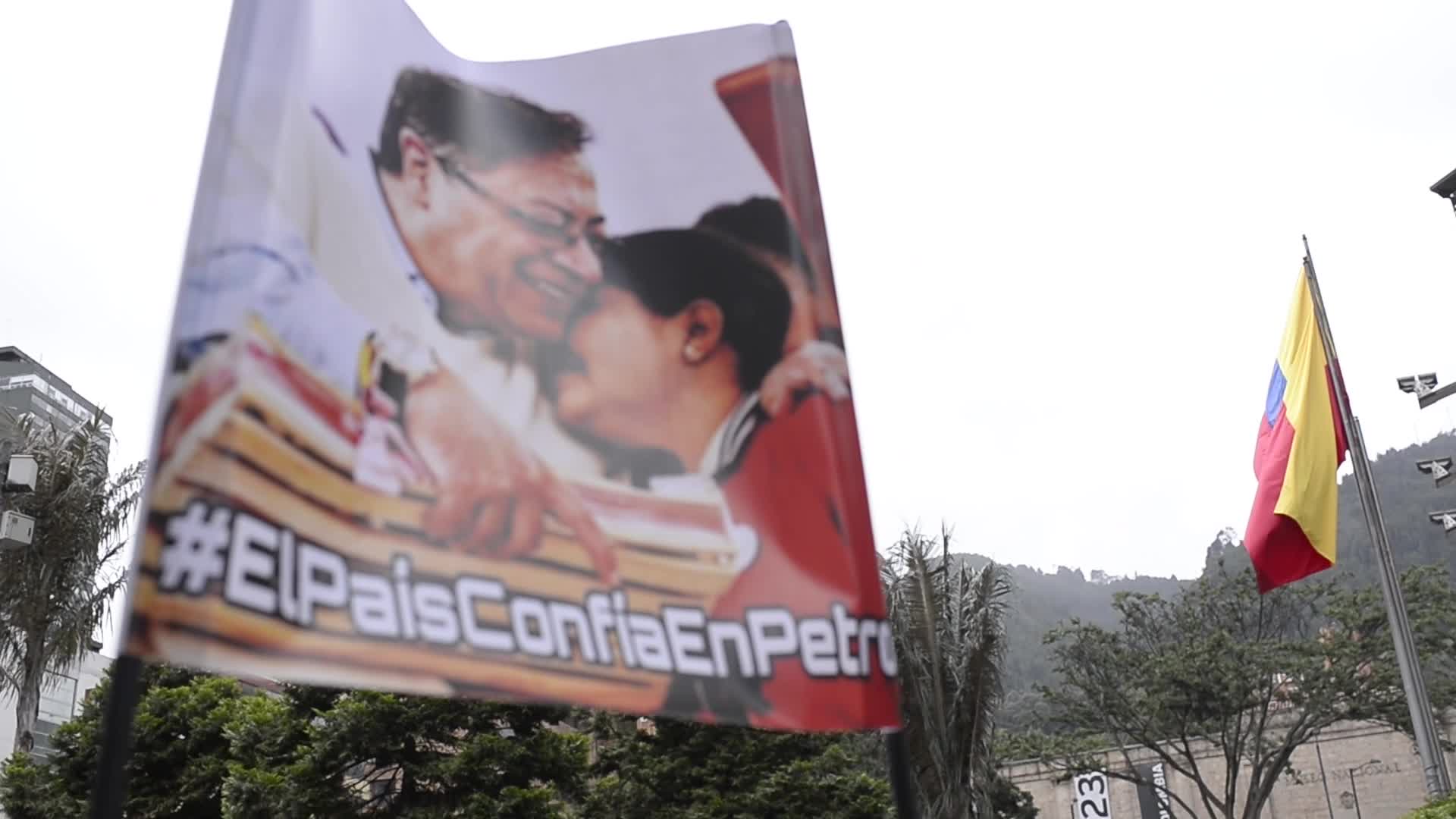 Government Supporters Demonstrate for Social Reforms in Colombia