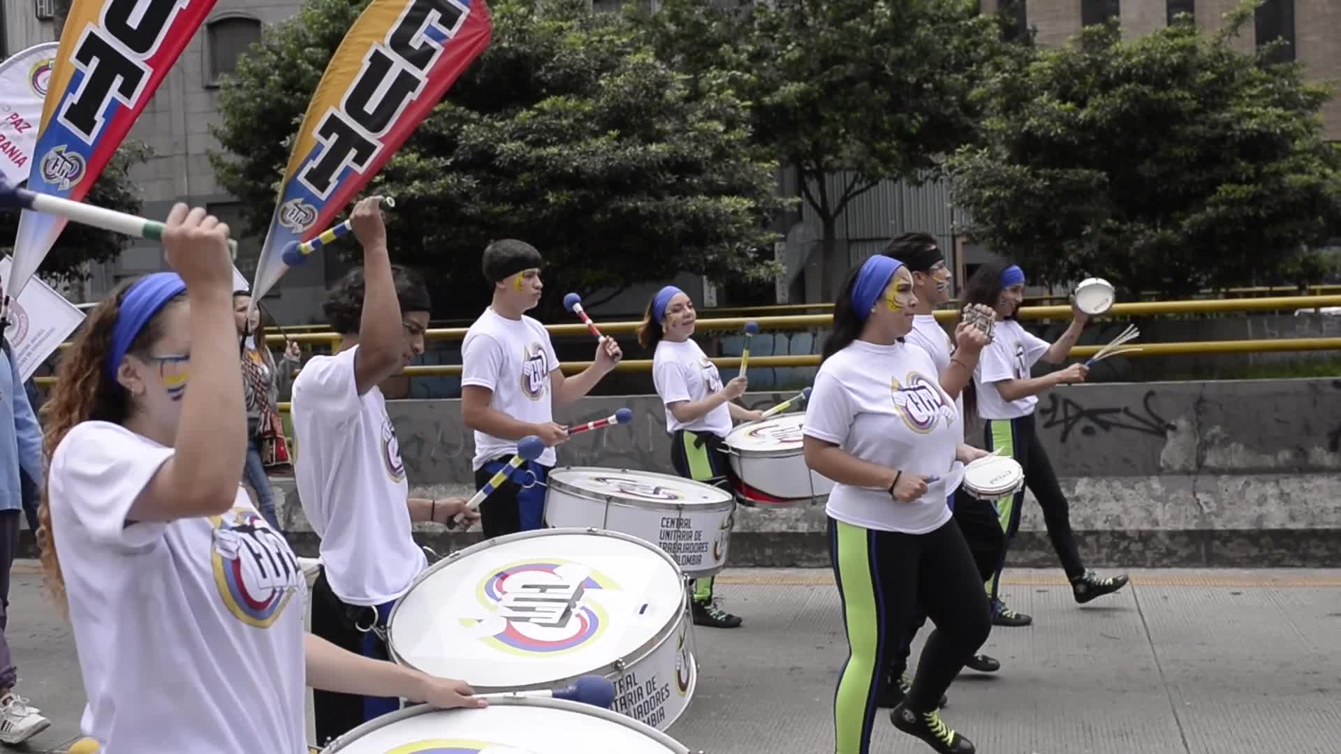 Government Supporters Demonstrate for Social Reforms in Colombia