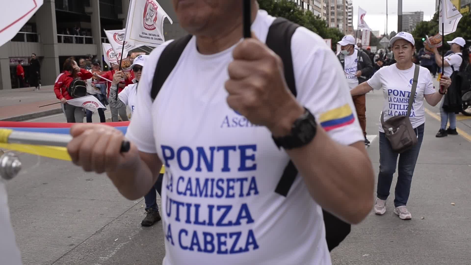 Government Supporters Demonstrate for Social Reforms in Colombia