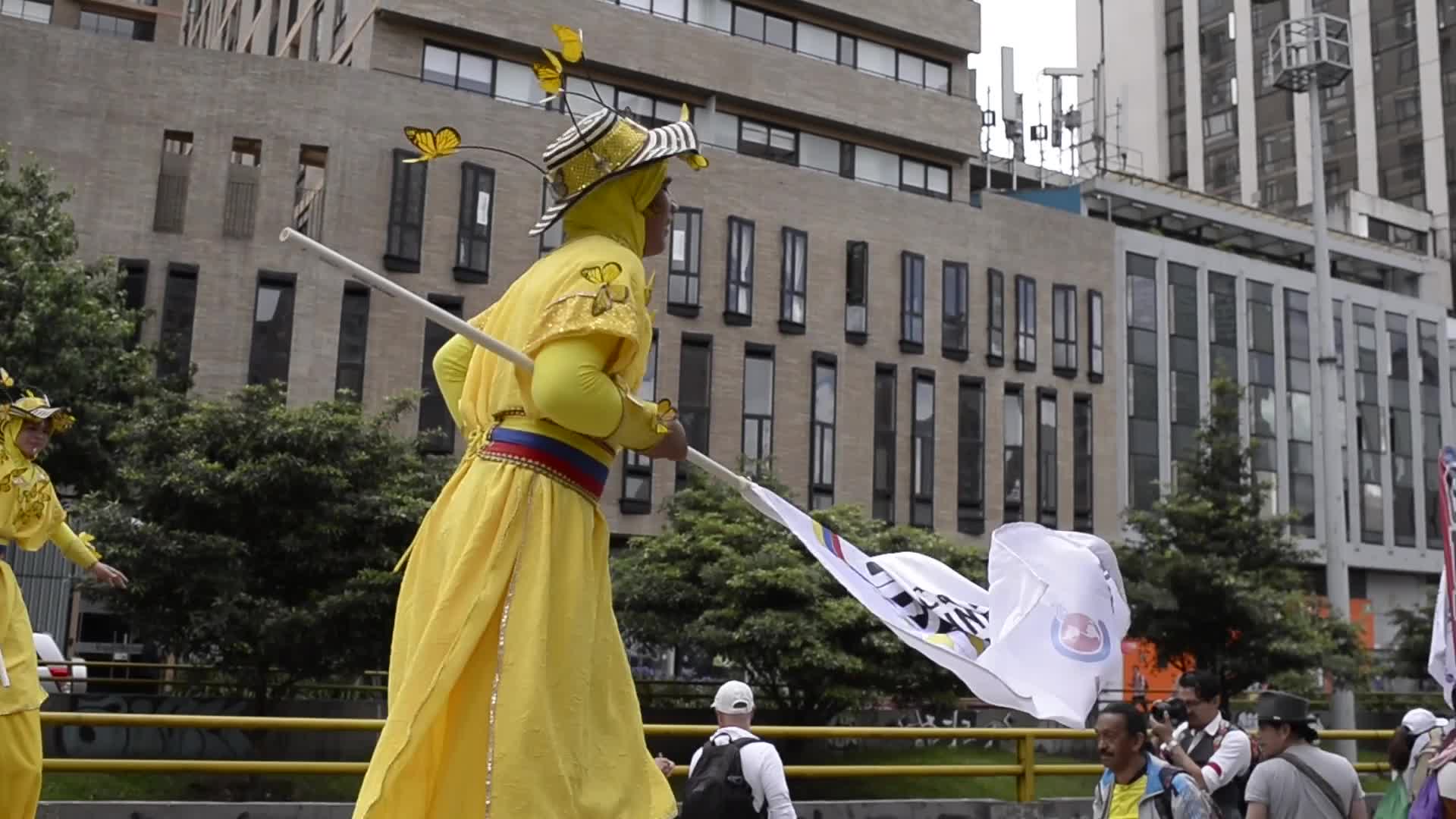 Government Supporters Demonstrate for Social Reforms in Colombia