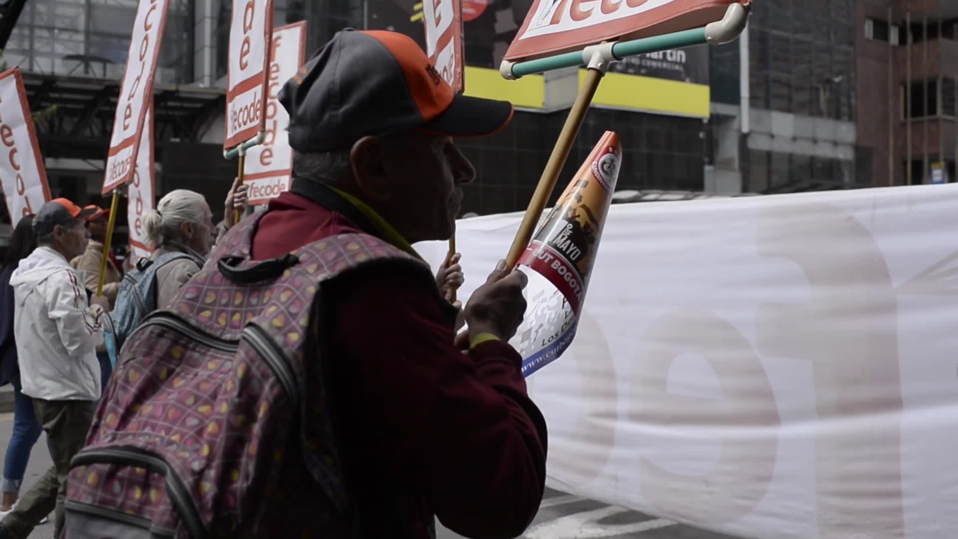 Government Supporters Demonstrate for Social Reforms in Colombia