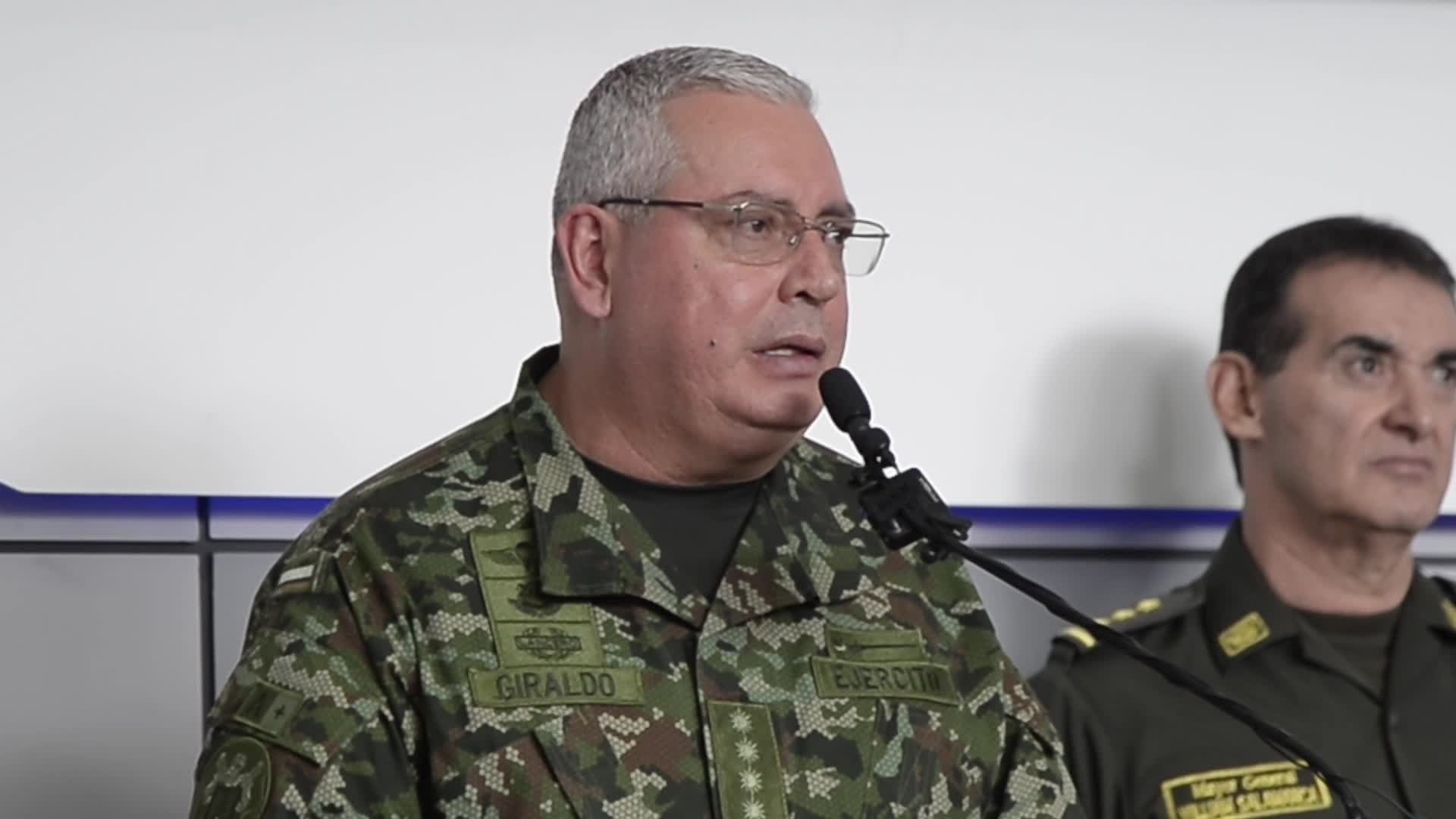 Colombian Ministry of Defense Police and Military Forces Directors Press Conference 