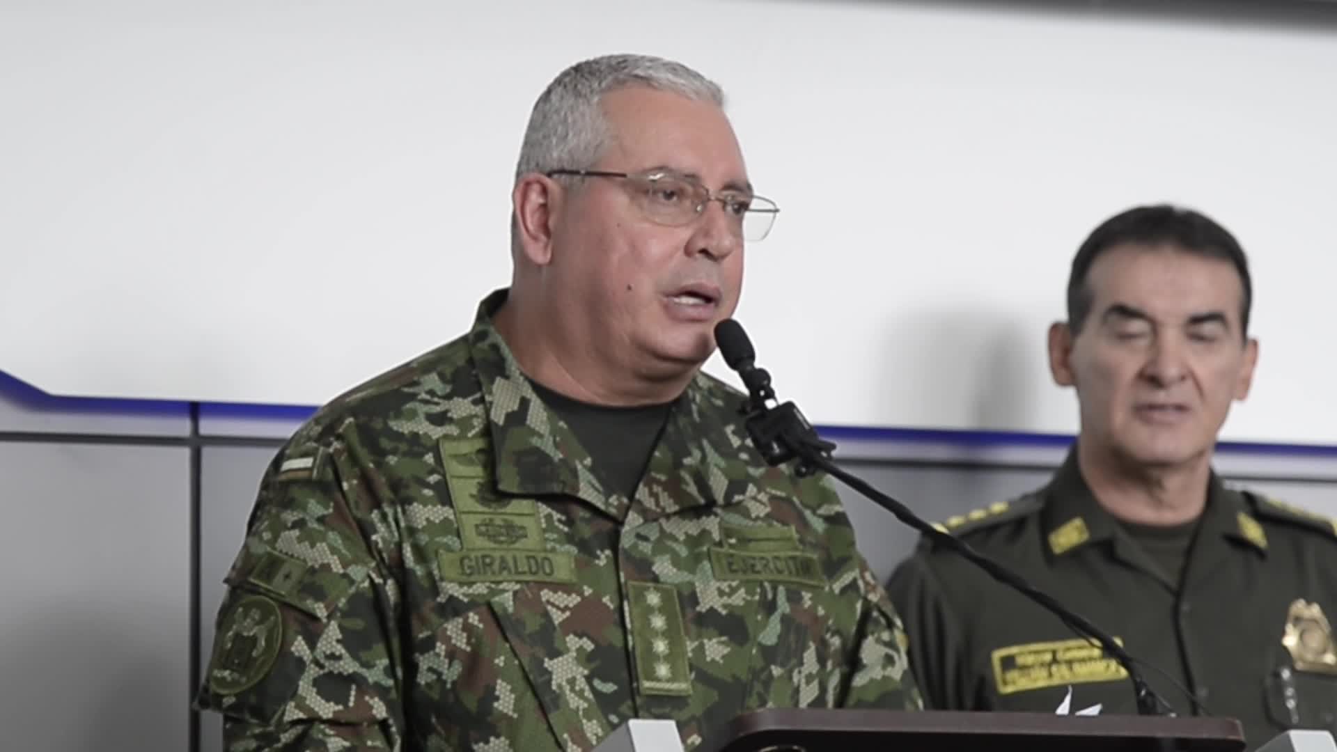 Colombian Ministry of Defense Police and Military Forces Directors Press Conference 