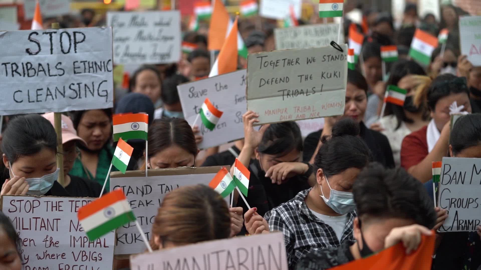 Kuki Tribe Stages Sit-In Protest in New Delhi