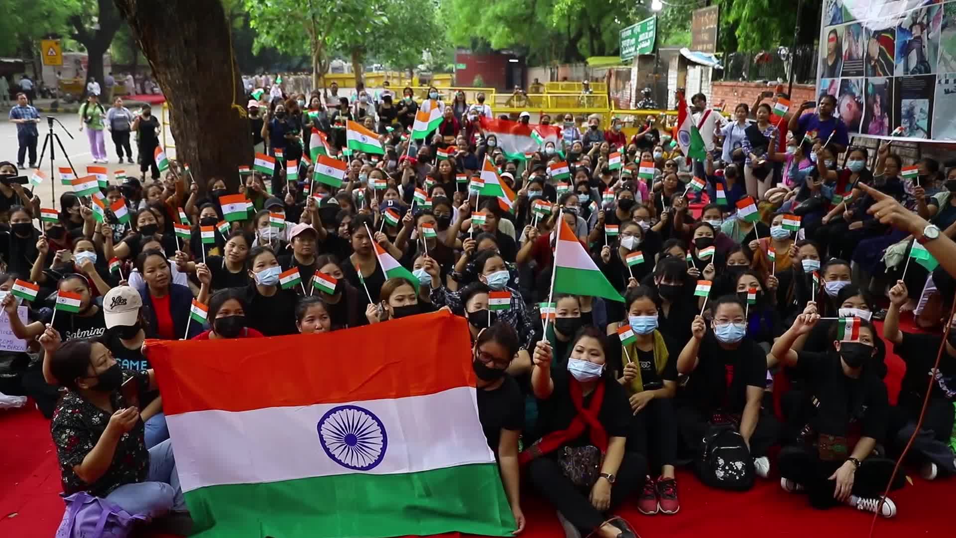 Kuki Tribe Stages Sit-In Protest in New Delhi