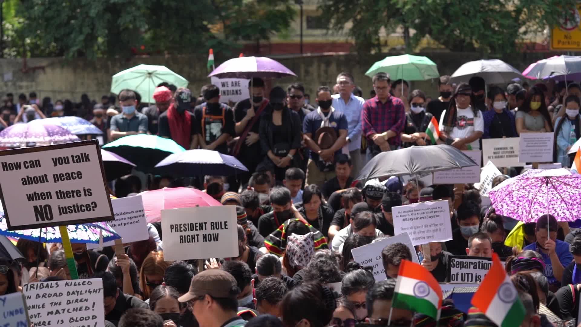 Kuki Tribe Stages Sit-In Protest in New Delhi