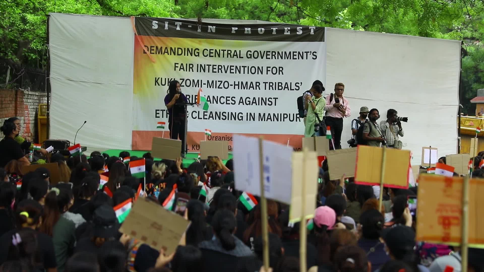 Kuki Tribe Stages Sit-In Protest in New Delhi