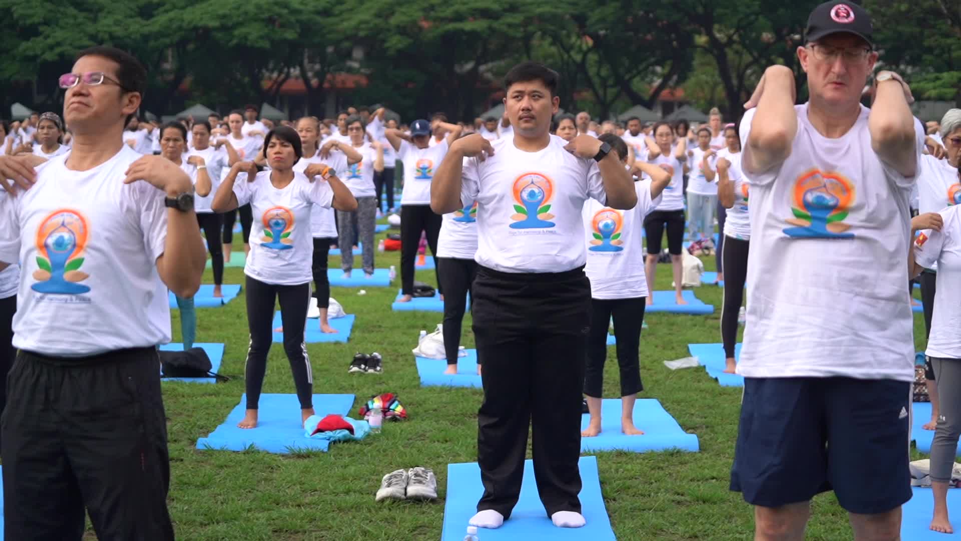 The International Day of Yoga in Bangkok.