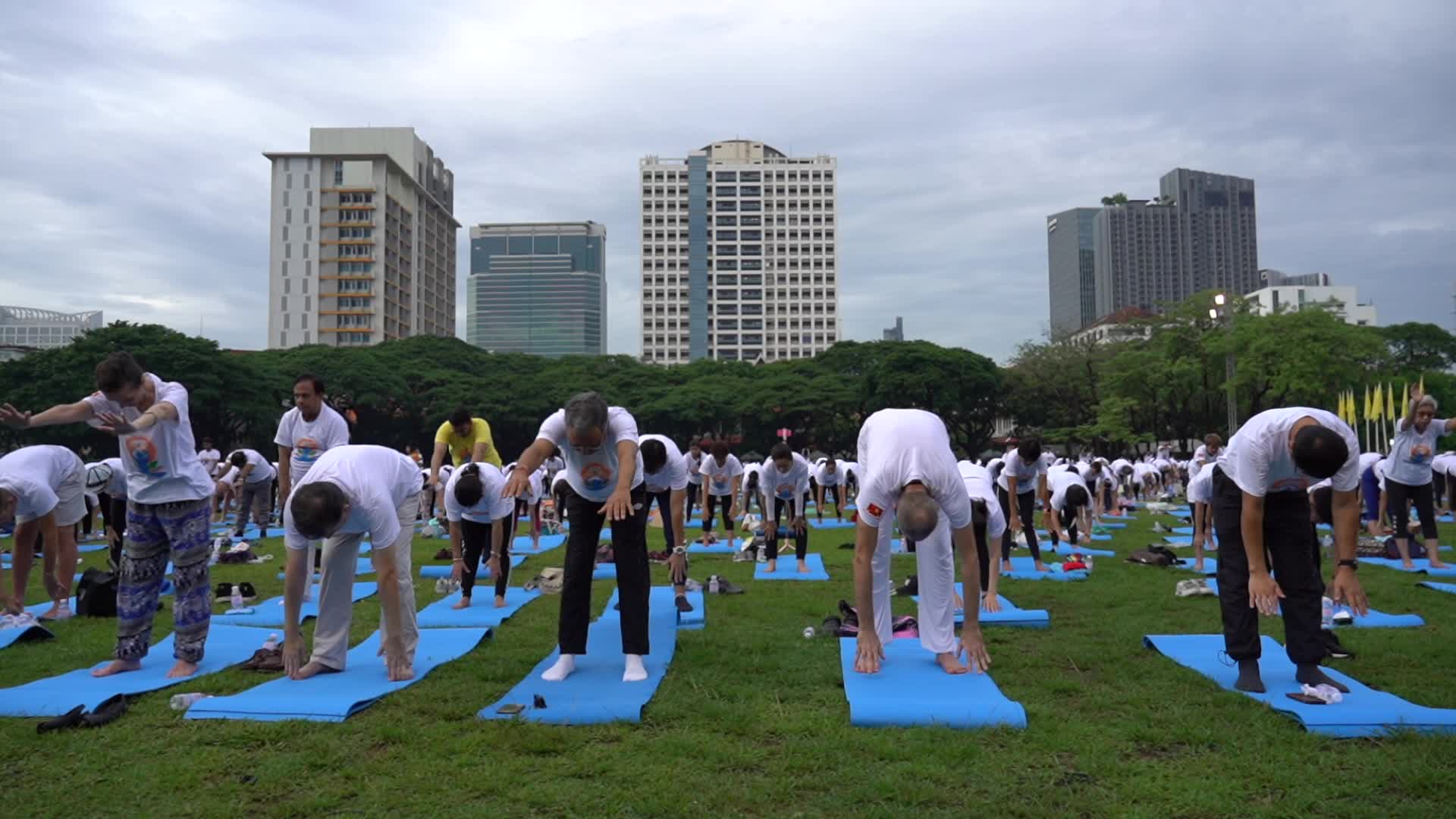 The International Day of Yoga in Bangkok.