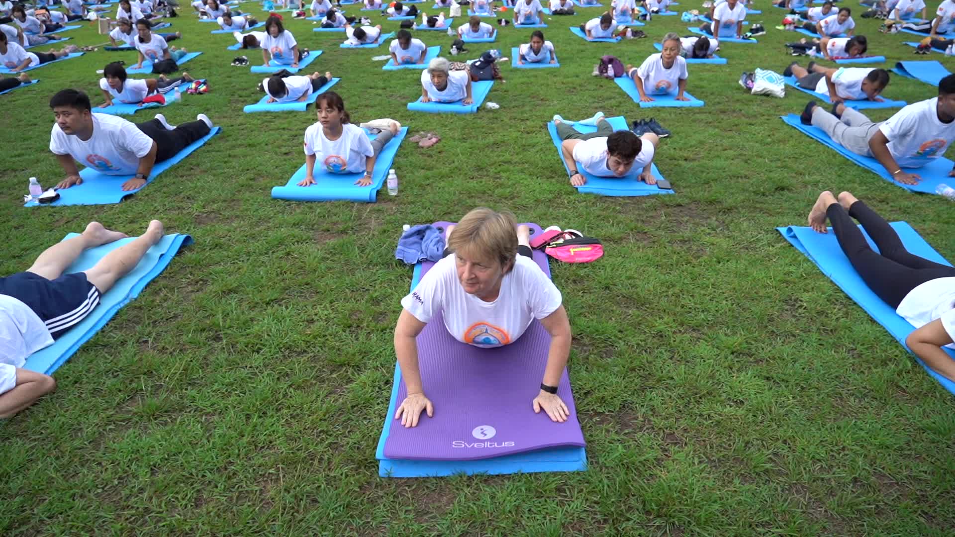 The International Day of Yoga in Bangkok.