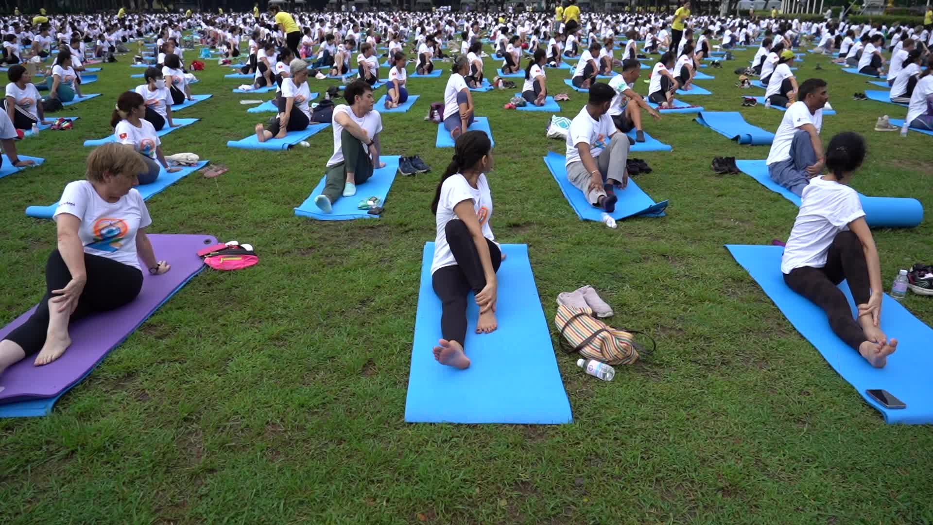 The International Day of Yoga in Bangkok.