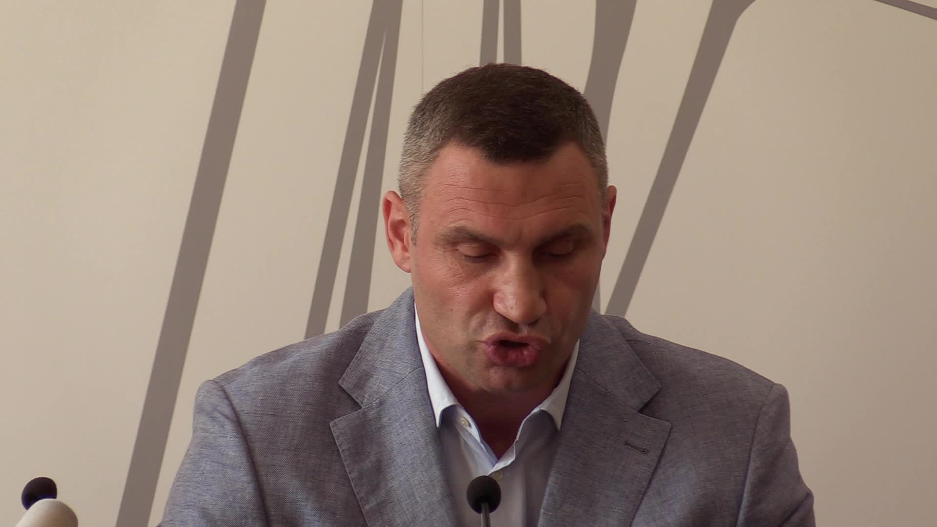 Kiev's Mayor Vitali Klitschko press conference in Kiev