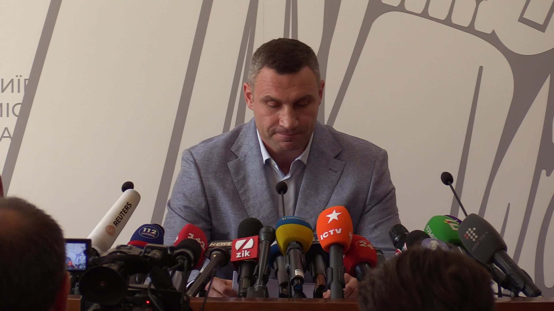 Kiev's Mayor Vitali Klitschko press conference in Kiev