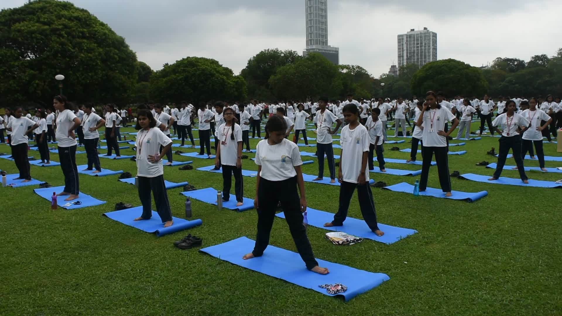 International Yoga day observation in India.