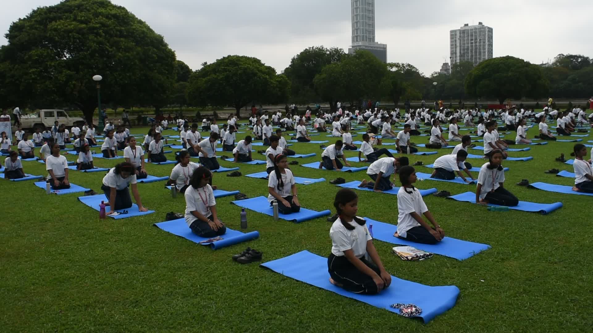 International Yoga day observation in India.