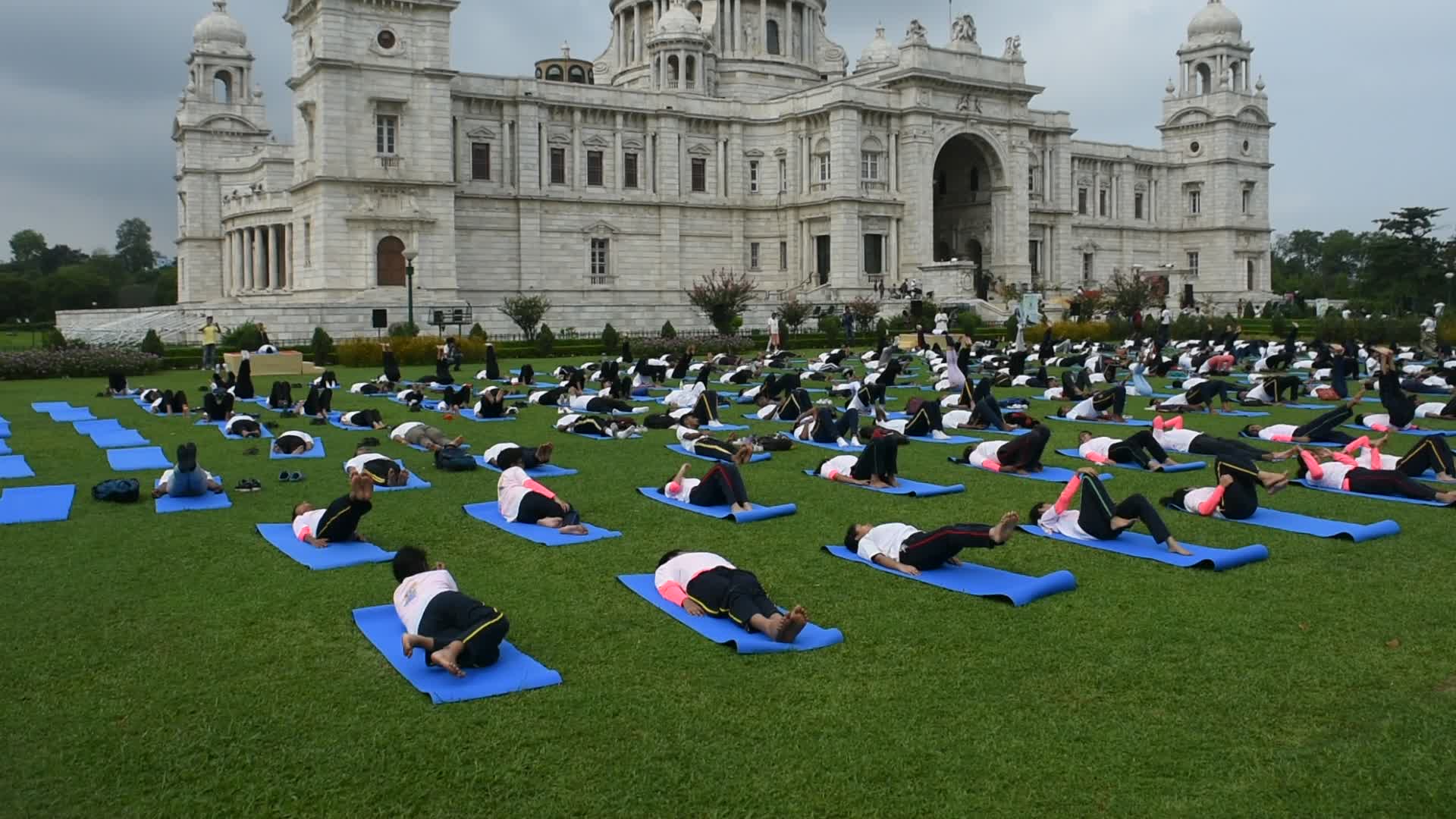 International Yoga day observation in India.