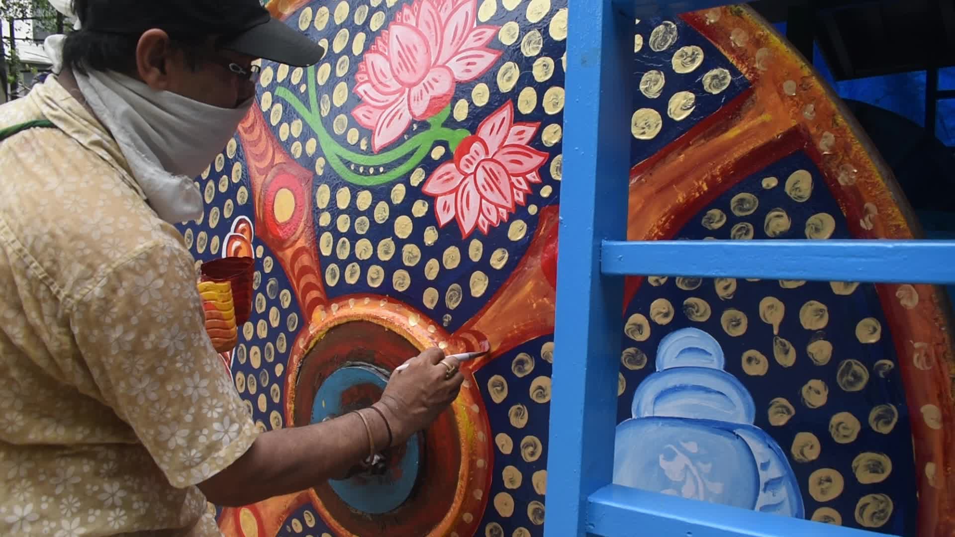 Rath yatra festival preparation in Kolkata, India
