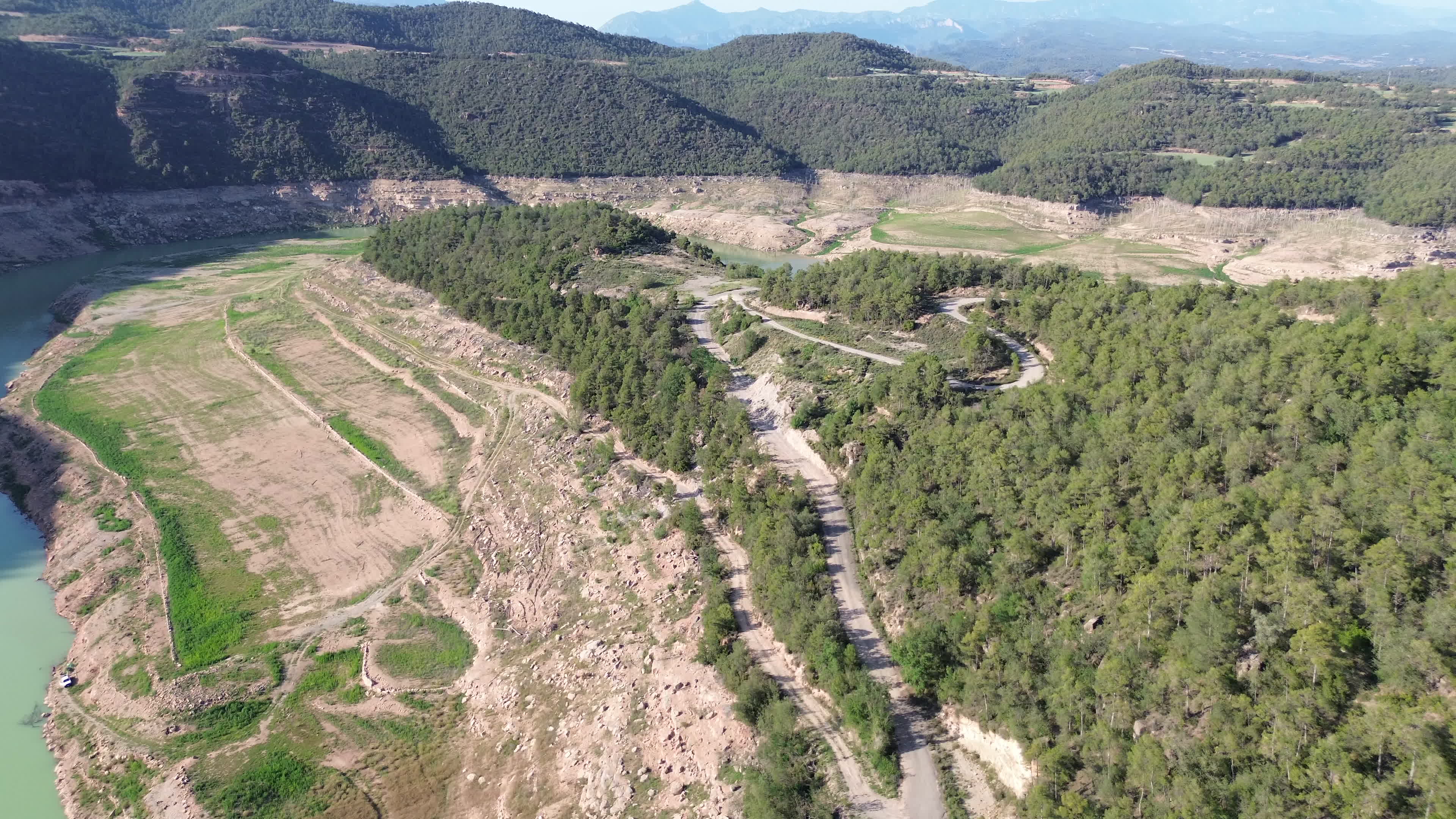 Drought in Catalonia: Rialb Reservoir (Drone Videos)
