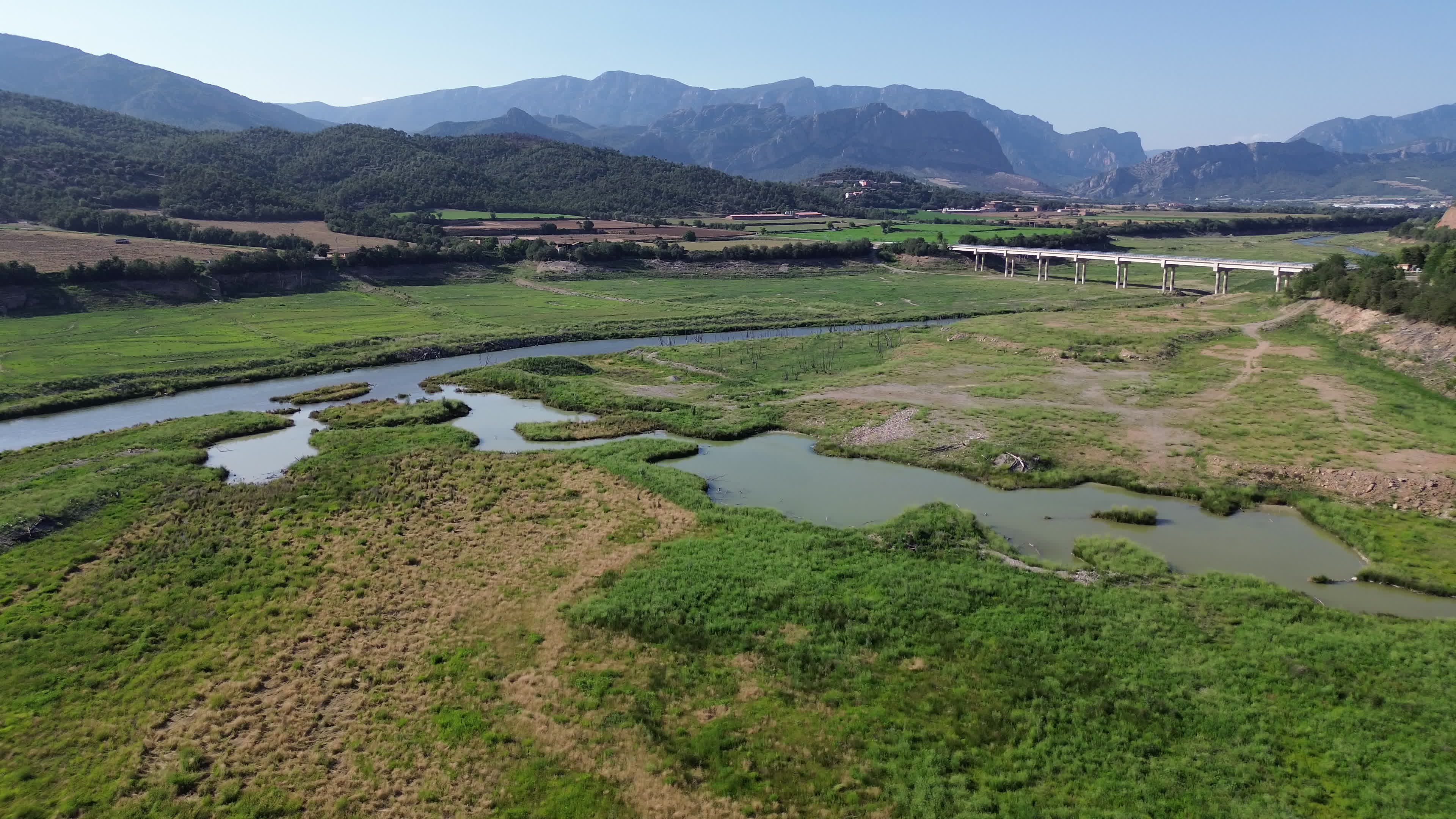 Drought in Catalonia: Rialb Reservoir (Drone Videos)